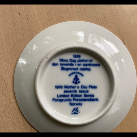 Mothers Day Plates. Porsgrund Norway. Vintage.set of 3 - Picture 2 of 6